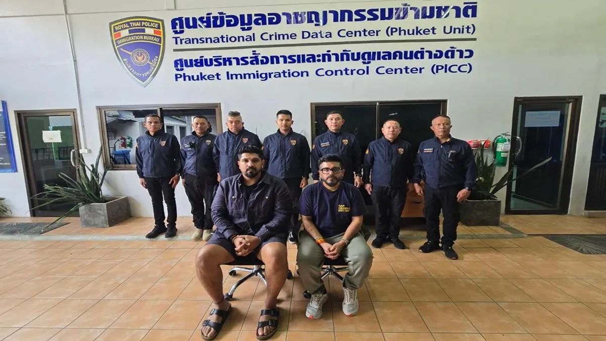 हिरासत में लिए जाने के बाद सामने आई लूथरा ब्रदर्स की तस्वीर, थाई इमिग्रेशन कंट्रोल सेंटर में यूं आए नजर