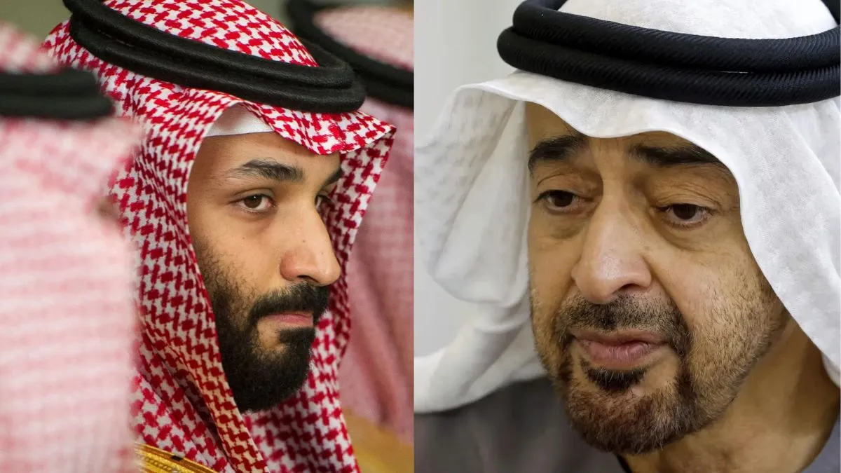 सऊदी अरब और संयुक्त अरब अमीरात में जंग की नौबत, जानें क्यों दिया UAE को 24 घंटे का अल्टीमेटम सऊदी अरब के क्राउन प्रिंस मोहम्मद बिन सलमान (दाएं) UAE के शेख मोहम्मद बिन जायद अल नाह्यान (दाएं)- India TV Hindi