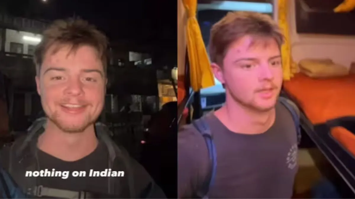 'भारतीय बसों के सामने यूरोपीय बसें कुछ भी नहीं हैं', भारत में किफायती बस सर्विस देख कनाडाई टूरिस्ट हैरान, Video Viral Canadian tourist reacted on Indian buses, Canadian tourist, Indian buses, European tourist on india,- India TV Hindi