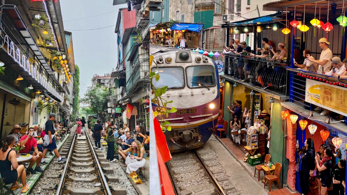 यहां ट्रेन की पटरियों पर बैठकर चाय कॉफी पीते और फोटो खिंचवाते हैं लोग, कैफे में लोगों के बगल से गुजरती है रेलगाड़ी