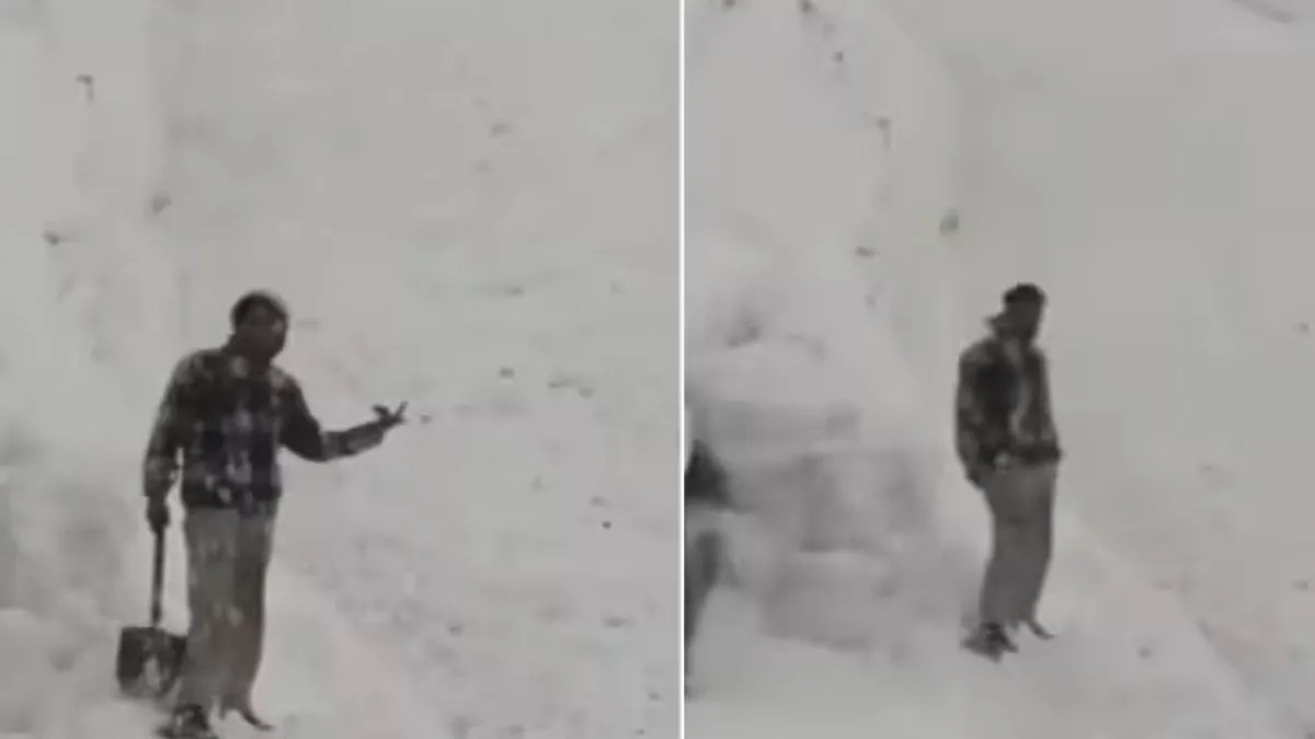 जब हिमाचल के पहाड़ों से बहने लगी 'बर्फ की नदी,' Viral Video देख आंखों पर यकीन नहीं होगा Himachal Pradesh snowfall,River of snow,Chamba,Mindhal village,viral video,Pangi Valley,snow waterfa- India TV Hindi