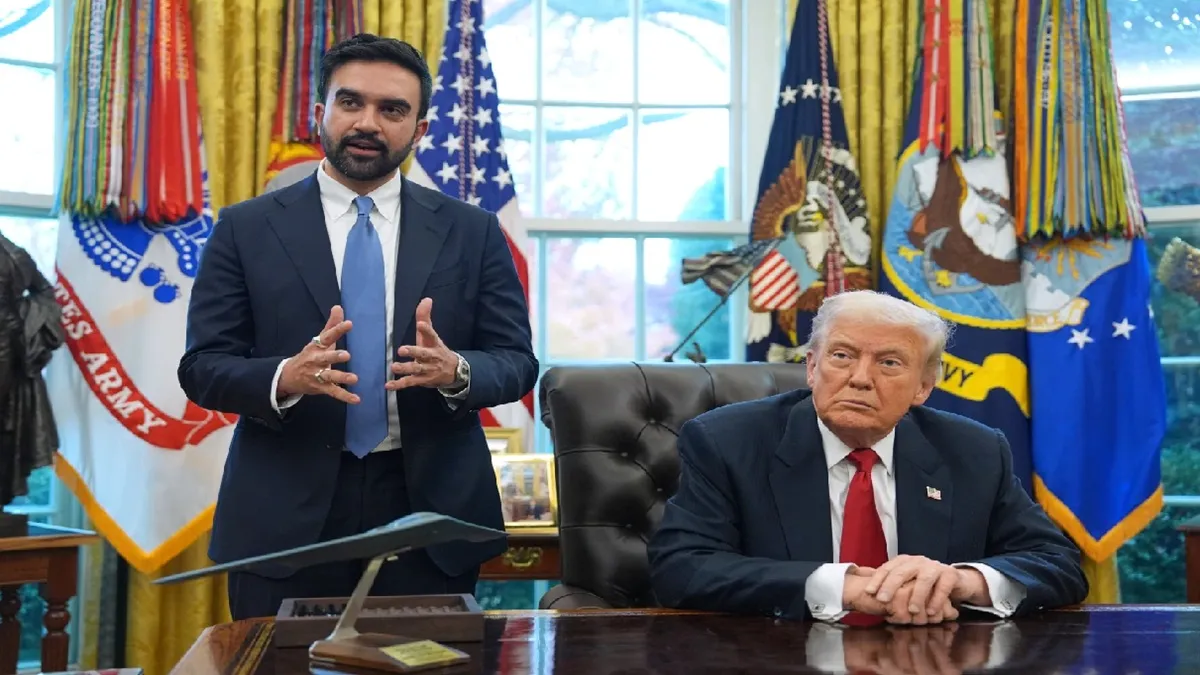 जोहरान ममदानी ने किया ट्रंप का विरोध, वेनेजुएला पर अमेरिकी सैन्य कार्रवाई को बताया Act Of War Zohran Mamdani (L) Donald Trump (R)- India TV Hindi