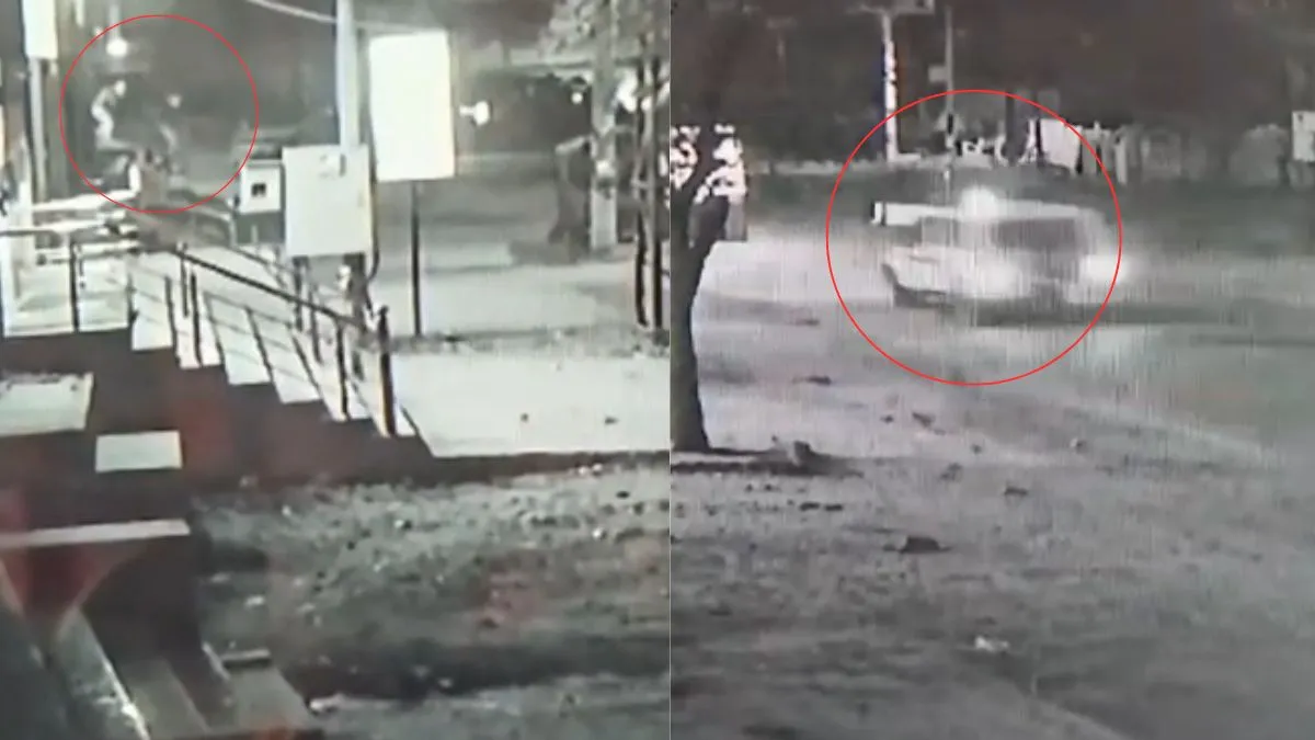 VIDEO: स्कॉर्पियो से आए बदमाशों ने उखाड़ी ATM, गाड़ी में रखते समय आ गई पुलिस; छोड़कर हुए फरार एटीएम छोड़कर भागे चोर। - India TV Hindi