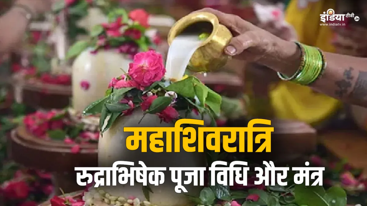 Rudrabhishek Vidhi and Mantra: महाशिवरात्रि के दिन इस विधि के साथ करें रुद्राभिषेक, जानें पूजा मंत्र और नियम महाशिवरात्रि 2026- India TV Hindi