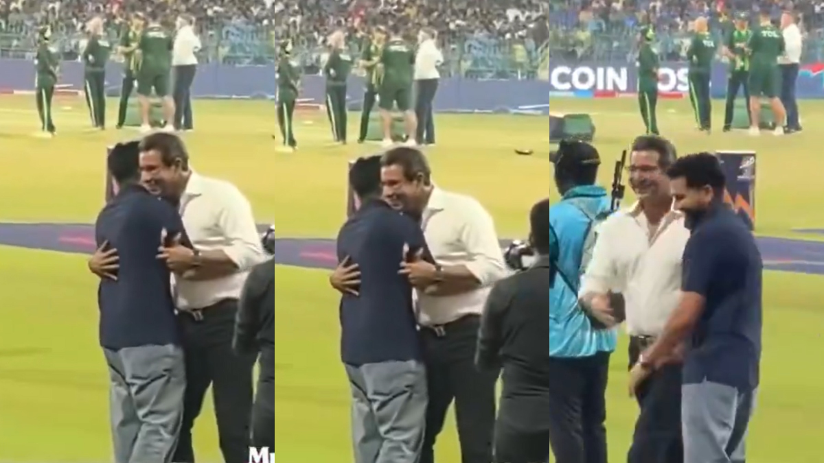 IND vs PAK: रोहित शर्मा ने वसीम अकरम को गले लगाया, VIDEO सामने आते ही ...