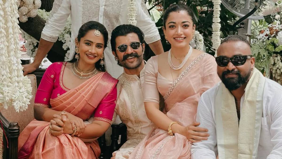 दोस्त की शादी में छाया रश्मिका-विजय का रोमांस, पति की गोद में बैठी दिखीं एक्ट्रेस