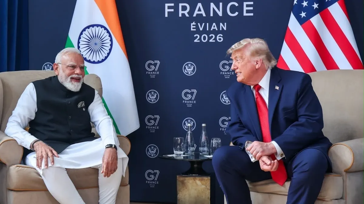 फ्रांस में PM मोदी और डोनाल्ड ट्रंप के बीच बैठक, अमेरिकी राष्ट्रपति बोले- 'अगर भारत पर हमला हुआ तो मैं...' France G-7 Meet pm modi donald trump meeting- India TV Hindi