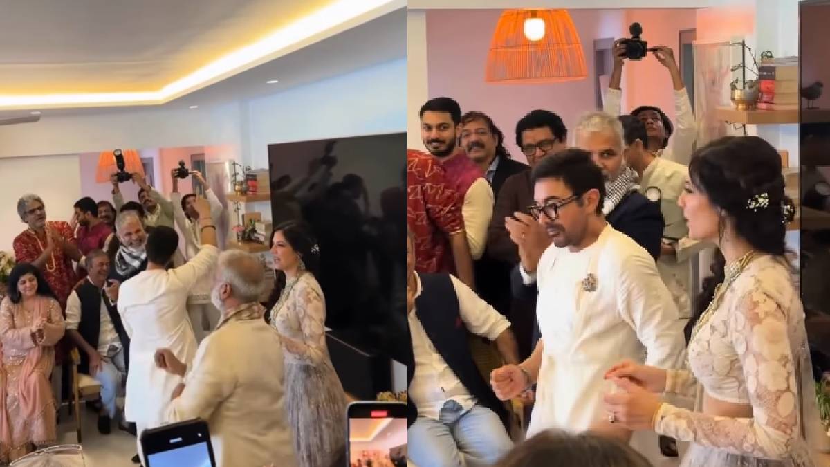 शादी के बाद पत्नी संग झूमते दिखे आमिर खान, दोस्तों संग धूमधाम से मनया जश्न