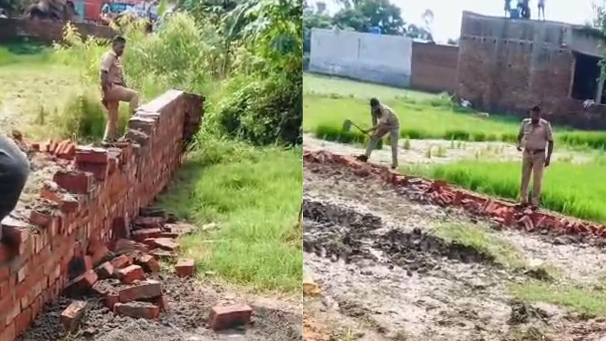 बरेली में पुलिस की कार्यशैली पर उठे सवाल, दरोगा ने निर्माणाधीन मकान की दीवार गिराई