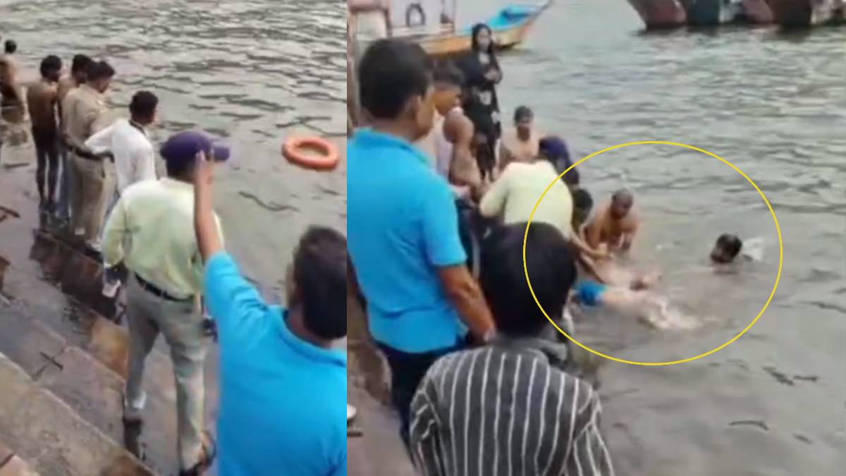 ओंकारेश्वर में बड़ा हादसा टला, बीटेक छात्र को गोताखोरों ने बचाया