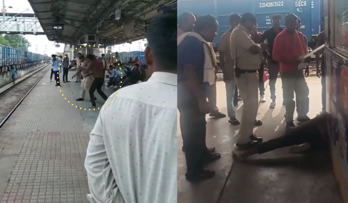 सतना रेलवे स्टेशन पर हंगामा, पुलिसकर्मी से भिड़ा युवक, डंडा छीनकर उसी पर किया हमला