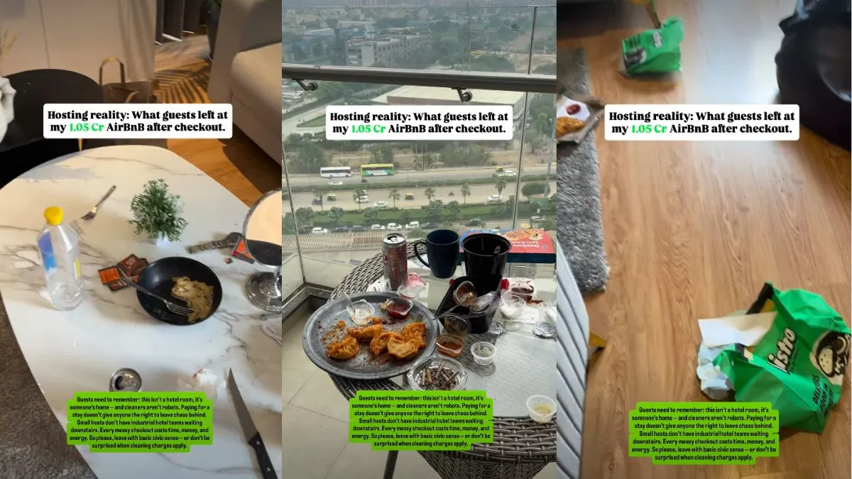 1.05 करोड़ रुपये के Airbnb को गेस्ट ने बनाया कूड़ाघर, चेकआउट के बाद हाल देख मालिक के उड़े होश; Video Airbnb viral video, Airbnb turns into hell video, Airbnb video, viral video - India TV Hindi