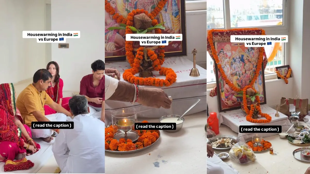 भारत और यूरोप में गृहप्रवेश कैसे होते हैं, यूक्रेन की महिला ने Video में दिखाया; मिले 1.5 लाख से ज्यादा व्यूज Ukrainian Woman Video, housewarming ceremonies video, Ukrainian in india, Ukrainian woman viral vide- India TV Hindi