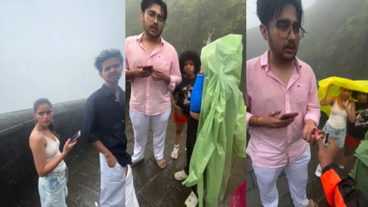 लोहागढ़ किले में सिगरेट पी रहे थे दिल्ली के पर्यटक, स्थानीय लोगों ने नियम तोड़ने से रोका; Video Viral Lohagarh Fort video viral, delhi tourist video, viral video - India TV Hindi
