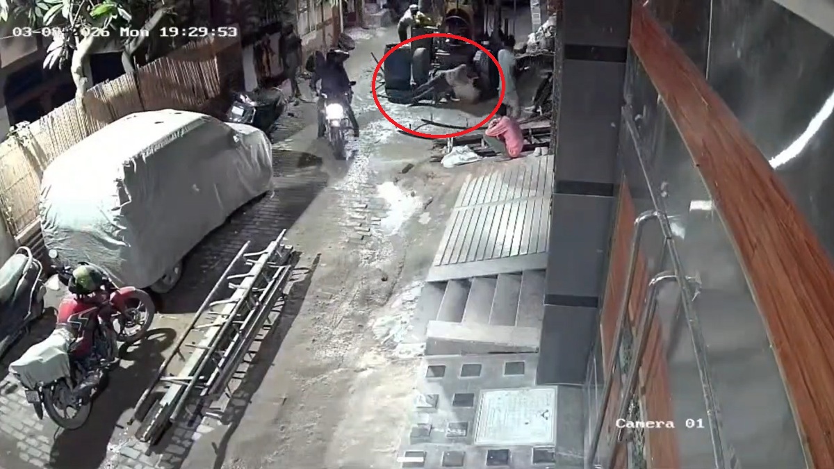 गुरुग्राम में 10 सेकंड तक करंट से छटपटाता रहा 28 साल का अजीत, पूरी घटना CCTV में कैद