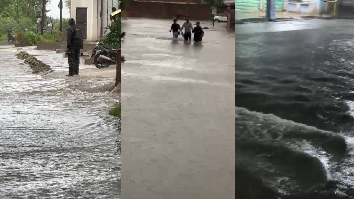 सतना में 48 घंटे से लगातार बारिश, नागोद में उफनते नाले में बहे 3 बाइक सवार, दो सुरक्षित, एक की मौत