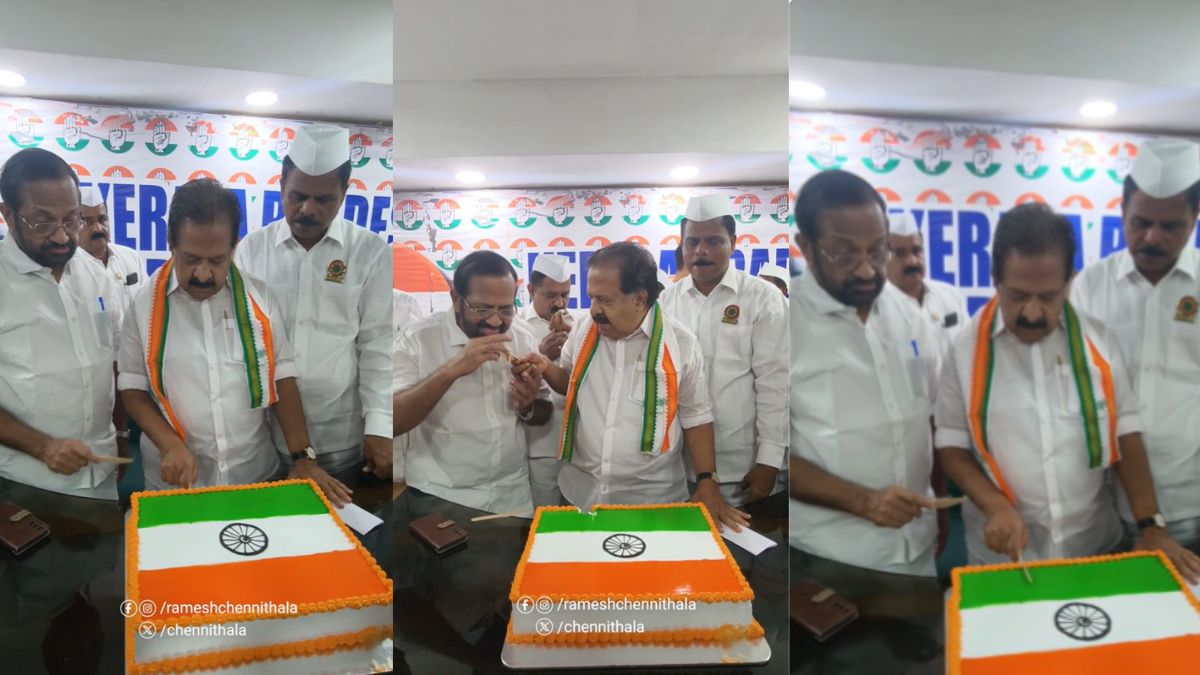 महाराष्ट्र कांग्रेस प्रभारी रमेश चेन्निथला विवादों में: तिरंगे के आकार का केक काटने पर मचा बवाल, भाजपा ने साधा निशाना