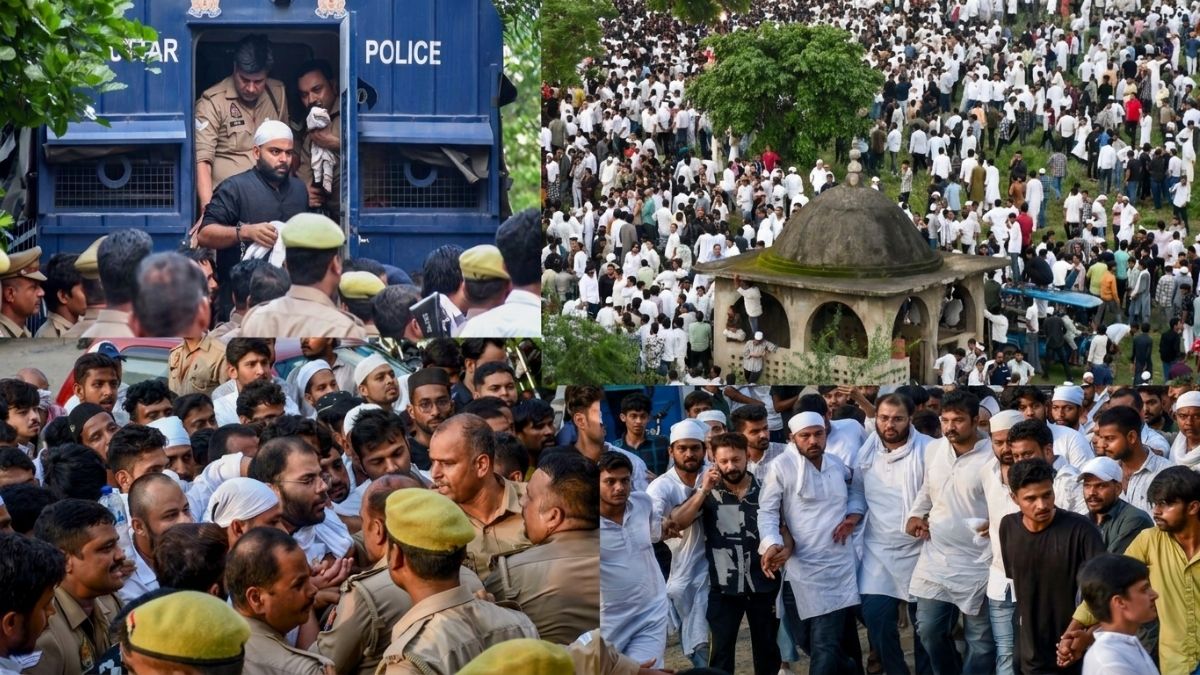 अतीक अहमद की कब्र के पास दफन हुआ अबान, जनाजे में उमड़ी हजारों की भीड़; देखें तस्वीरें