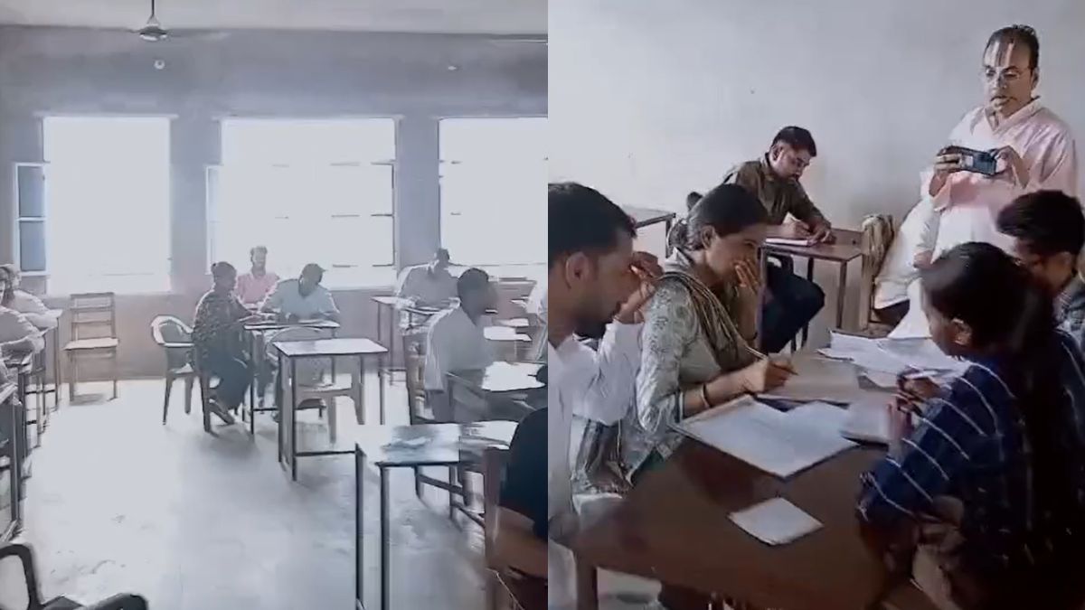 कॉलेज में PGDCA परीक्षा के दौरान खुलेआम हो रही थी सामूहिक नकल, VIDEO वायरल