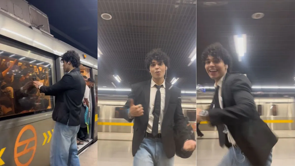 दिल्ली मेट्रो के साथ फोन स्टंट का Video हुआ वायरल, 13 करोड़ से ज्यादा लोगों ने देखा; देखें क्रिएटिविटी का नमूना delhi metro phone stunt video, delhi metro stunt video, delhi metro viral video, delhi metro video, - India TV Hindi