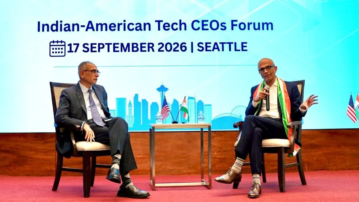 अमेरिका में इंडियन अमेरिकन टेक CEOs फोरम का आयोजन, सत्य नडेला बोले- भारत के साथ सिएटल टेक कम्युनिटी के रिश्ते हो रहे मजबूत Indian-American Tech CEOs Forum, IDEAS4INDIA, Consulate General of India, Satya Nadella, AI- India TV Hindi
