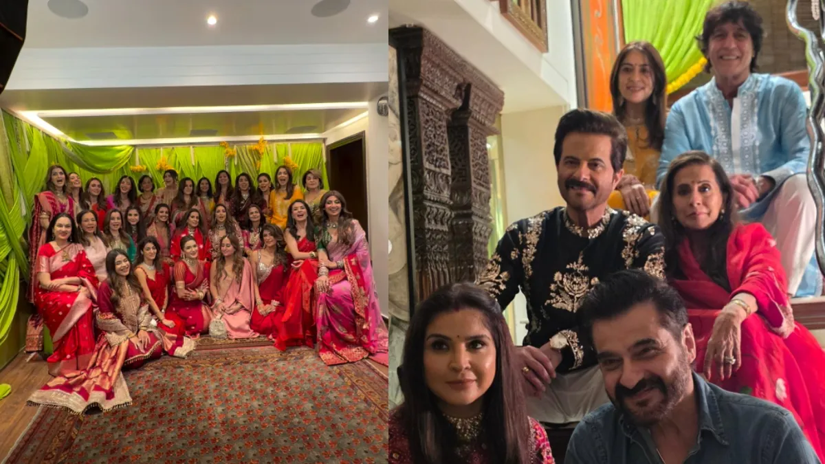 अनिल कपूर के घर में करवाचौथ ग्रैंड सेलिब्रेशन, शिल्पा शेट्टी ने किया डांस, मिलकर फेरे करवा, सामने आईं Inside झलकियां karwachauth- India TV Hindi