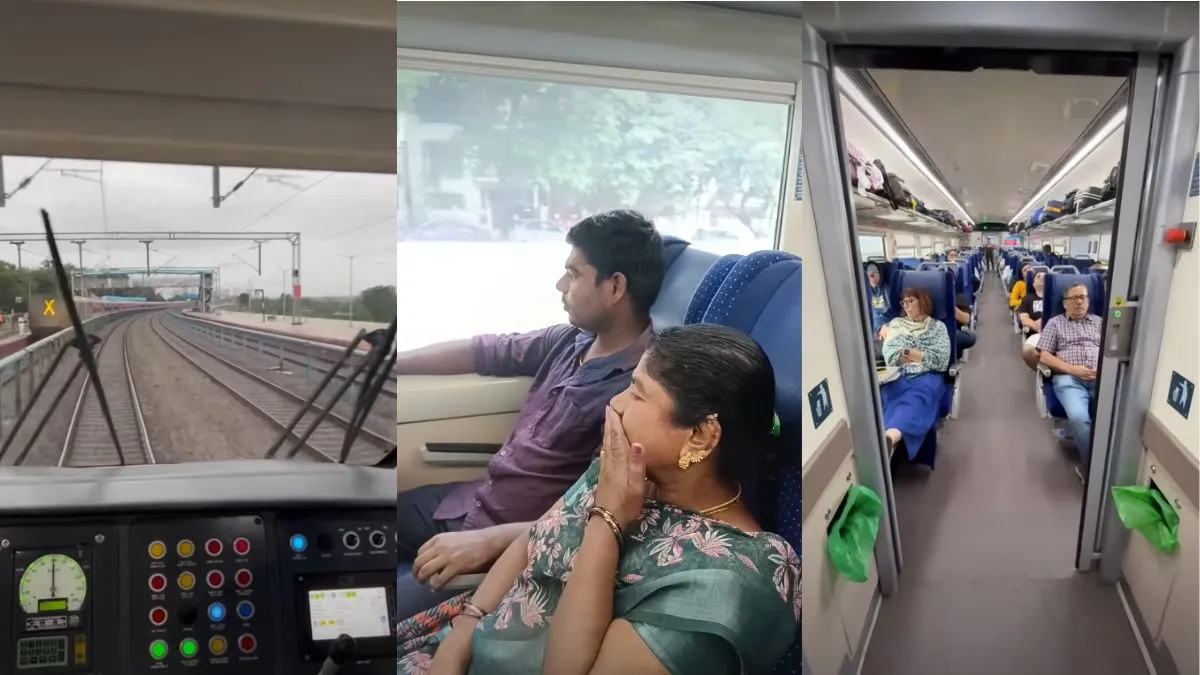वंदे भारत के लोको पायलट वाले केबिन से कैसा दिखता है नजारा, शख्स ने शेयर किया Video; देखें बारिश का सीन Vande Bharat loco pilot cabin video, vande bharat train video, viral video, viral news - India TV Hindi