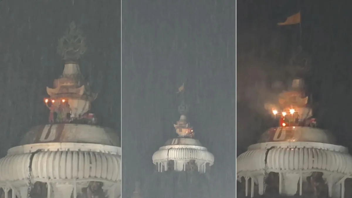 तूफान अर्णब भी नहीं झुका सका प्रभु जगन्नाथ के मंदिर का ध्वज, पुरी के इस Video को लोग बता रहे चमत्कार puri jagannath temple, puri jagannath mandir video, puri jagannath mandir flag video, cyclone Arnab - India TV Hindi