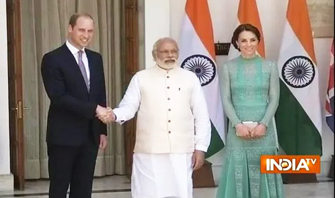 prince william and kate middleton with narendra modi- India TV Hindi