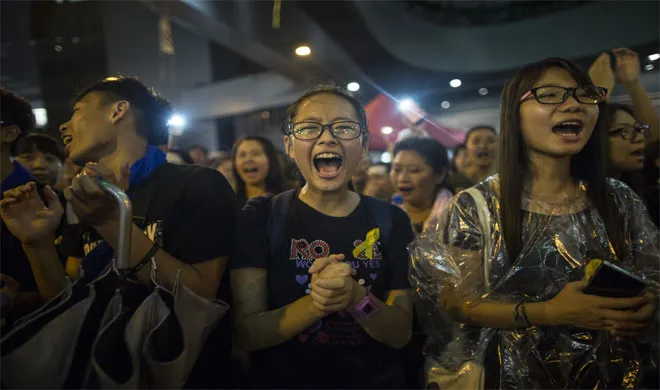 Democracy supporters in Hong Kong- India TV Hindi