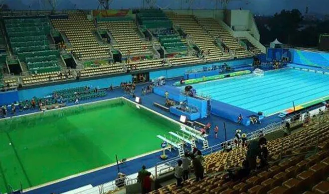 diving pool's water turns green at rio olympic- India TV Hindi