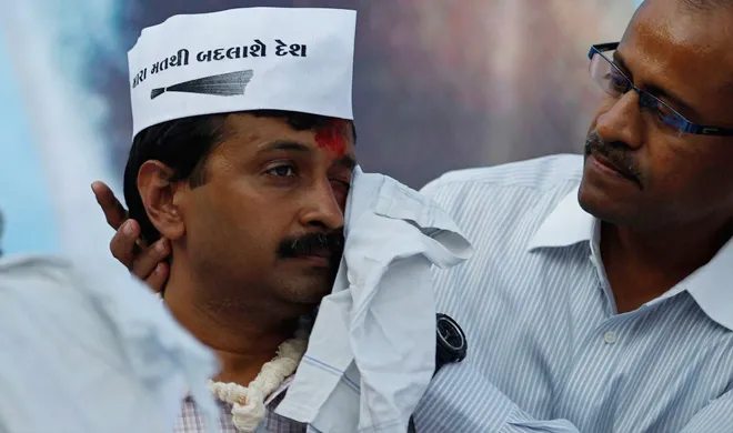 ink attack on arvind kejriwal in bikaner- India TV Hindi