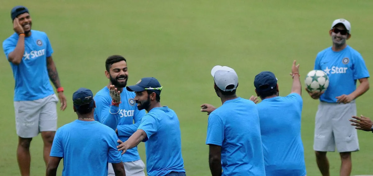 ndian cricket team members during a practice session in...- India TV Hindi