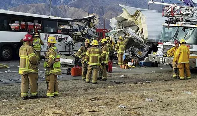 19 peope dead and 31injured in california bus and truck...- India TV Hindi