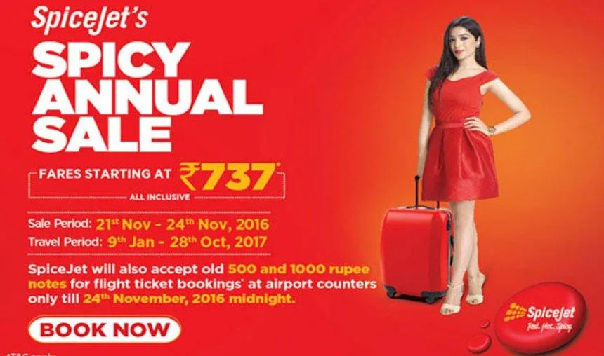 Spicy Annual Sale: सिर्फ 737 रुपए में मिल रहा एयर टिकट, पुराने नोट से भी कर सकते हैं बुकिंग- India TV Paisa