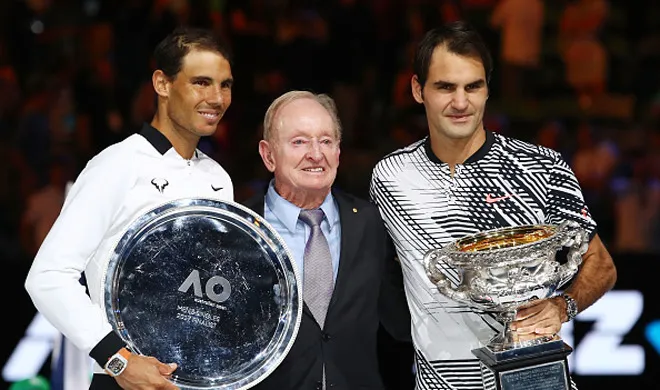 Rafael Nadal, Rod Laver and Roger Federer | Getty Images- India TV Hindi