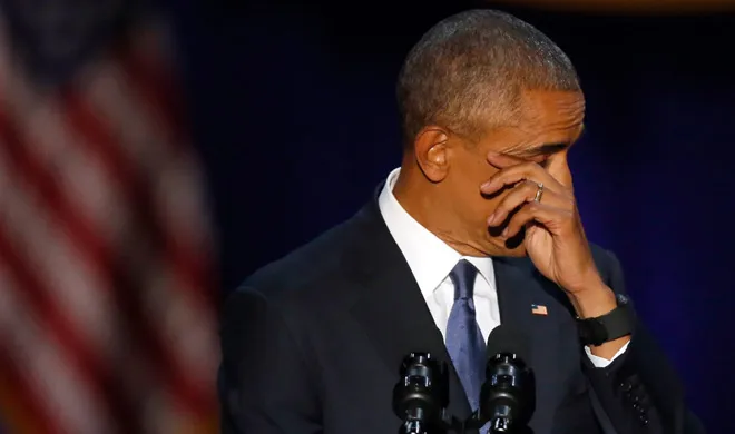 barack obama got emotional during his farewell speech- India TV Hindi