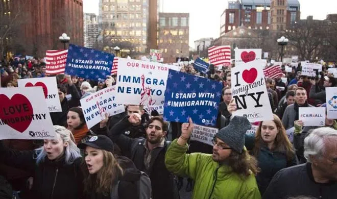 protest start in america against donald trump order- India TV Hindi