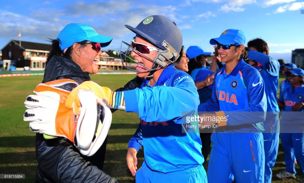 Team India celebrates victory during the ICC Women's World...- India TV Hindi