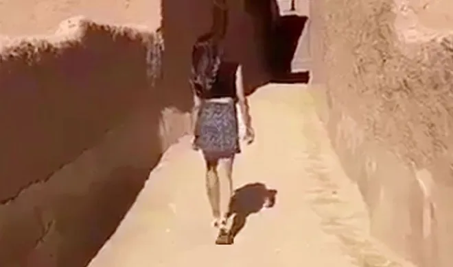 saudi arabia young girl in miniskirt creates huge...- India TV Hindi