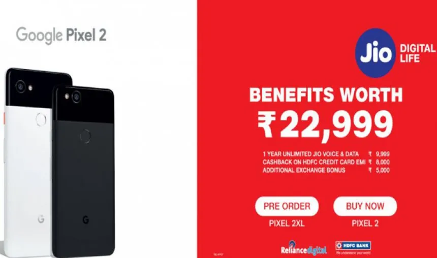 जियो का शानदार ऑफर, Google Pixel 2 खरीदने पर हो रहा है 23000 रुपए का फायदा- India TV Paisa