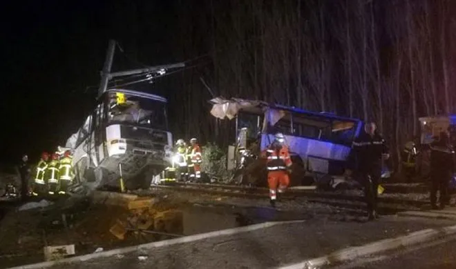 French school bus-train crash | AP Photo- India TV Hindi