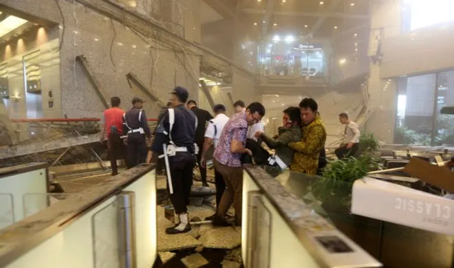 Jakarta Stock Exchange tower collapses | AP Photo- India TV Hindi