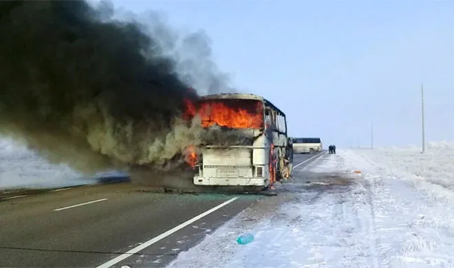 Kazakhstan bus fire | AP Photo- India TV Hindi