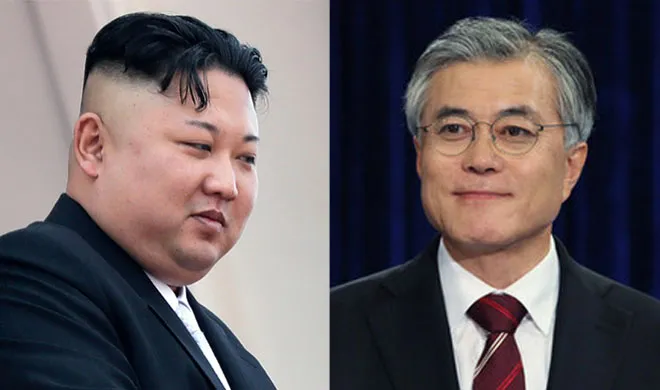 Kim Jong Un and Moon Jae-in | AP Photo- India TV Hindi