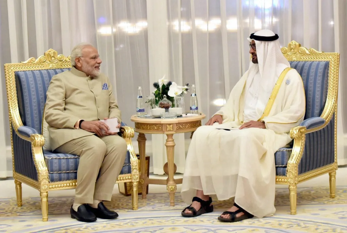 PM Modi in Abu Dhabi with crown prince Mohamed bin Zayed Al Nahyan- India TV Paisa