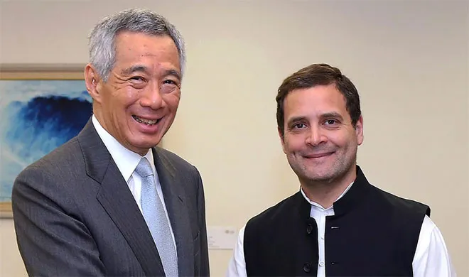 Congress President Rahul Gandhi meets Singapore's Prime Minister Lee Hsien Loong | AP Photo- India TV Hindi