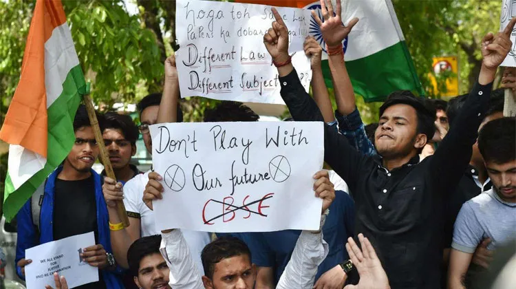 CBSE students protest over paper leaks in New Delhi | PTI Photo- India TV Hindi