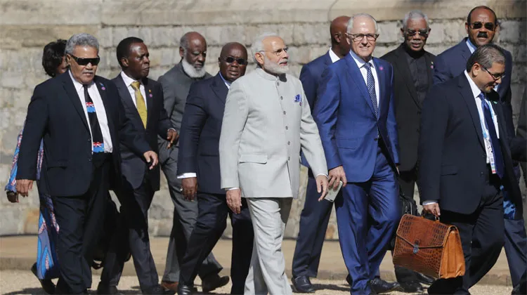 PM Narendra Modi joins world leaders for CHOGM retreat in United Kingdom | PTI- India TV Hindi