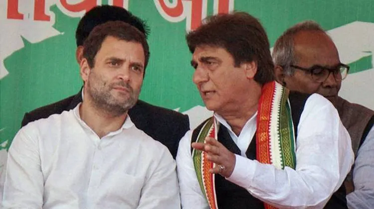 Rahul Gandhi and Raj Babbar | PTI Photo- India TV Hindi